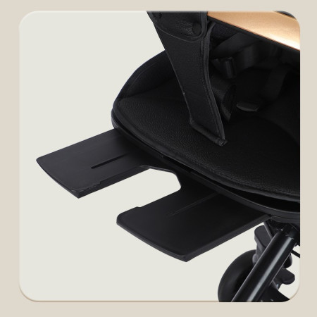 Cărucior Sport 3 în 1, Reversibil, Pliabil, Poziție Somn, Tavă Masă, Roti 360°, Suport Pahar, Copertină Soare, Negru Model Pisicuțe, 6-36 Luni