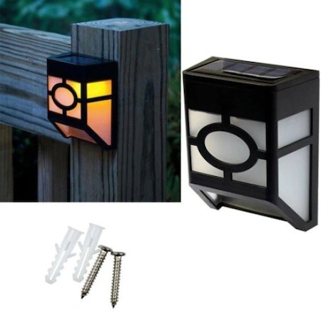 Lampa solara cu senzor Geometric, IP65, Lumina Alb cald, Flippy