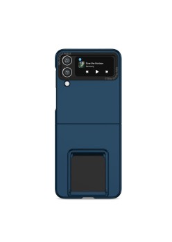 Husa de protectie Flippy, Pliere Tridimensionala, Multifunctionala, PC, pentru Samsung Galaxy Z Flip 4 / Z Flip 4 5G, Albastru