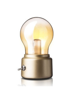 Lampa LED Decorativa sub forma de Bulb, Retro pentru interior, Bej/ Transparent, lumina Calda, Flippy
