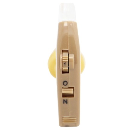 Aparat Auditiv, Flippy, X-168, Aparat pentru Auz Perfect, fixare usoara, Amplificator de sunet in ear, Baterie inclusa pentru Canalul Auditiv, Bej