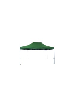 Cort Pavilion Pliabil 3x4.5m Verde, Cadru Metalic, Prelată Impermeabilă, pentru Curte, Grădină, Evenimente
