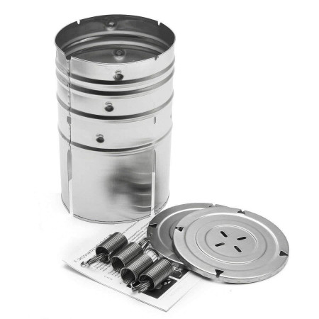 Presa din inox Flippy, pentru preparat sunca presata, cu capac, dimensiune reglabila in 3 trepte, 15 x 15 x 18 cm, argintiu