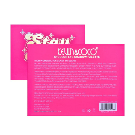 Paletă Fard de Pleoape "Stay Wild", 12 Culori Mate & Sidefate, Textură Catifelată, 13.6 x 10.4 cm, Cruelty Free