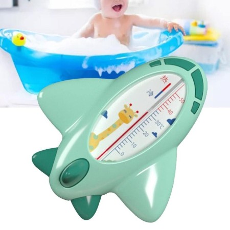 Termometru pentru Baie, Flippy, Plutitor, Rezistent la apa, Multifunctional, Model Avion, 11x10x4 cm, Verde