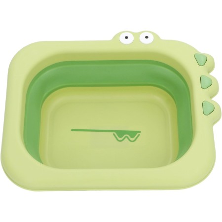 Lavoar Pliabil, Flippy, pentru Copii, din PP/TPE, Portabil, Model Crocodil, 30x24.5x9 cm, Verde