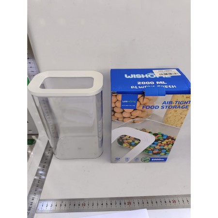 Cutie de Depozitare Alimente, Flippy, 2 L,  cu capac, Alba