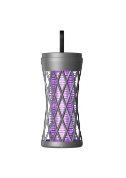 Lampa Anti-Insecte cu Lumină UV, Încărcare USB 5V/1A, Silentioasă, pentru Protecție Împotriva Insectelor, 12 x 6 cm, Gri
