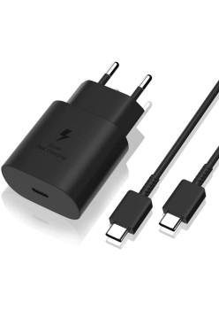 Incarcator Universal 25 W USB-C + Cablu Type-C, Flippy, Negru