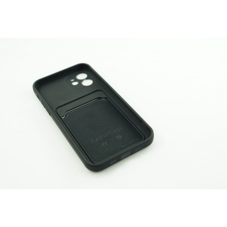 Husa protectie cu suport card compatibila cu Samsung A72 Negru