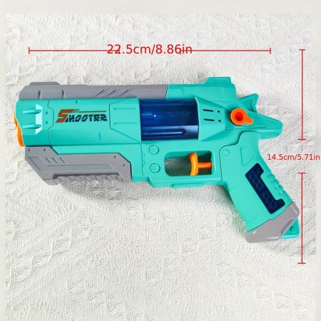 Pistol Manual cu Apa, Flippy, Jucarie Pistol cu Apa Sigur Pentru Copii, Design Nou S-Shooter Atractiv, 23 x 14.5 cm, Verde