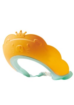 Viziera de Protectie Baie Pentru Copii, Fippy, Model Coronita Leu, Dimensiune ajustabila, Durabil, Usor de curatat, Impotriva Samponului, pentru Ochi si Urechi, TPE+PP, 21x20.5 cm, Portocaliu