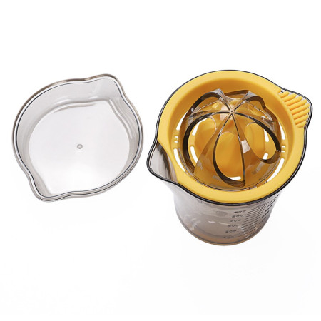 Storcator manual citricie Flippy, cu recipient de 600 ml, 15x8.5x13.5 cm, material ABS, Transparent