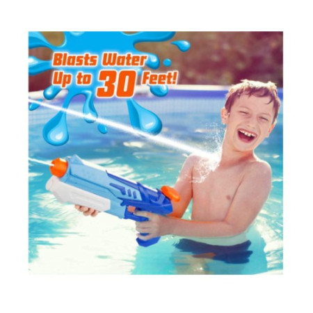Pistol cu Apa Copii/Adulti, 6ani+,  Albastru, Aqua Blaster, 300ML