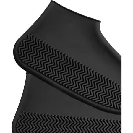 Husa Incaltaminte, Flippy, Impermeabila, Antiderapanta, din Latex, 13 x 13 x 2 cm, Marime M 34-40 cm, Negru