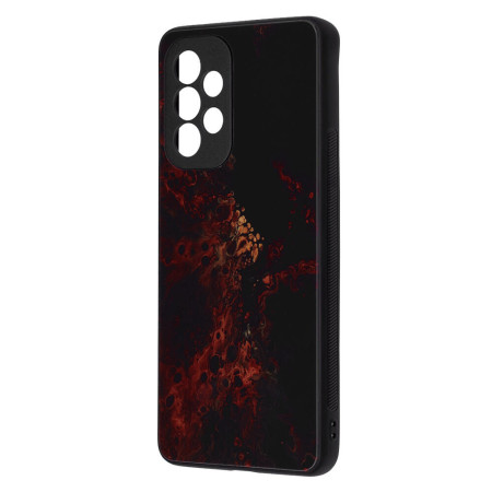 Husa Glaze Glass Care compatibila cu Samsung Galaxy A53 5G, Slim Glow, HTPMAG, Red Nebula