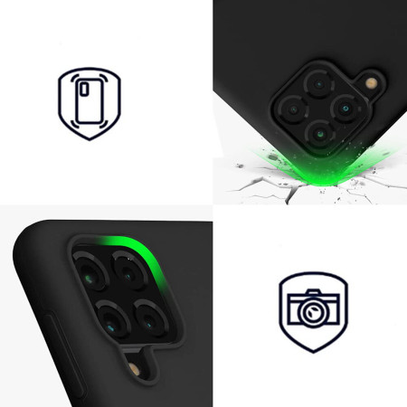 Husa compatibila cu Samsung Galaxy M53 5G, Matte Efect, Camera Ultra Safe, HTPMAG, Black