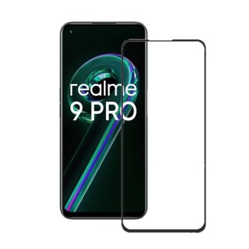 Folie sticla securizata compatibila cu Realme 9 5G / 9 Pro, CFP1, Case Friendly, Full Glue, Lipire Completa, 9H, BRO, Negru