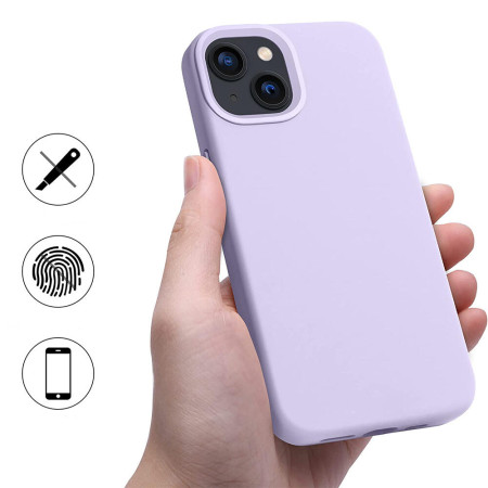 Husa protectie compatibila cu Apple Iphone 14 Plus, Slim, HTPMAG, Camera SuperProtect, Interior din Microfibra, Violet 32.422