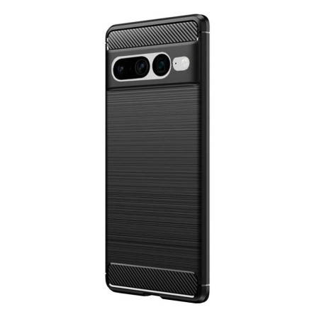 Husa compatibila cu Google Pixel 7 Pro TPU Carbon, Negru