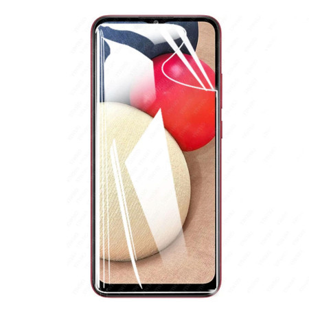 Folie de Protectie compatibila cu Samsung Galaxy A02s, Flexible, Silicon, Protectie Completa,Instalare usoara, Full Glue,Hydrogel HTPMAG®, Transparenta