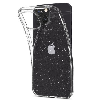 Husa Glitter Liquid Crystal compatibila cu Apple iPhone 13, Sclipici HTPMAG, Clear 12.4532