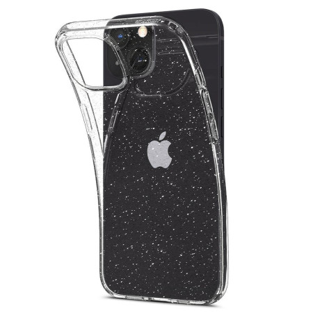 Husa Glitter Liquid Crystal compatibila cu Apple iPhone 13, Sclipici HTPMAG, Clear 12.4532