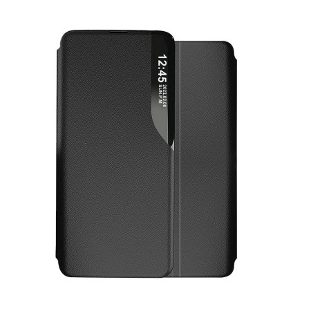 Husa Flip din Piele compatibila cu Xiaomi Redmi 10C,  E-Fold, Black