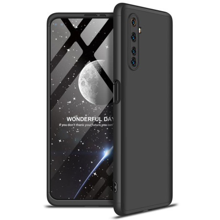 Husa Full Cover 360  compatibila cu Realme 6 Pro(fata/spate/folie Glass) PC ,HTP , Negru