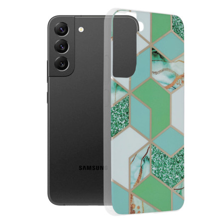 Husa compatibila cu Samsung Galaxy S22 Plus, Abstract Marble, Hex Fashion, Green