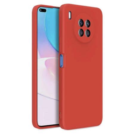 Husa din silicon ultra-slim cu microfibra pe interior, compatibila cu Huawei Nova 8i , Rosu