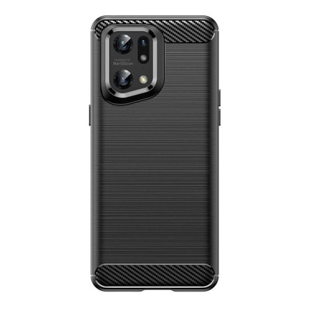 Husa compatibila cu OPPO Find X5 Pro 5G TPU Carbon, Negru