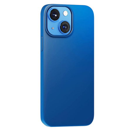 Husa protectie compatibila cu Apple Iphone 14, Slim, HTPMAG, Camera SuperProtect, Interior din Microfibra, Marine Blue 32.422