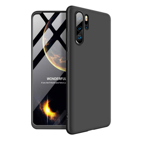 Husa detasabila pentru Huawei P30 Pro, 360 grade + Folie PET, Negru