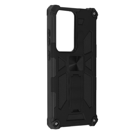 Husa Blazor compatibil cu Samsung Galaxy S23 Ultra, Magnet Auto si Suport Telefon, Ultra Grip, Super Protect, Negru