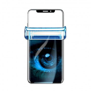 Folie Anti-BlueRay compatibila cu Apple iPhone 13, Silicon Regenerabil, Anti lumina Albastra,Instalare usoara, RelaxedEyes,Hydrogel HTPMAG®, Transparenta