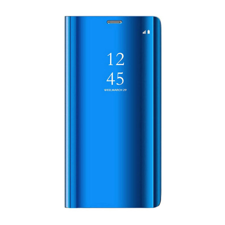 Husa Protectie Toc Flip Cover Clear View Mirror pentru Samsung A52 5G, Blue