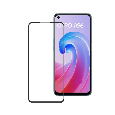 Folie sticla securizata compatibila cu OPPO A96, 5D Edge to Edge, Full Glue, Anti Explozie, Negru