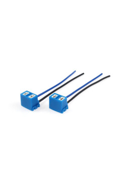 Set 2x Mufe ceramice bec Auto H7 L CSL-H7, Cu Cablu, Albastru