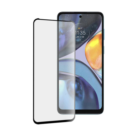 Folie sticla securizata compatibila cu Motorola Moto G22, CFP1, Case Friendly, Full Glue, Lipire Completa, 9H, BRO, Negru