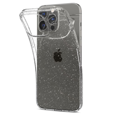 Husa Glitter Liquid Crystal compatibila cu Apple iPhone 13 Pro, Sclipici HTPMAG, Clear 12.4532