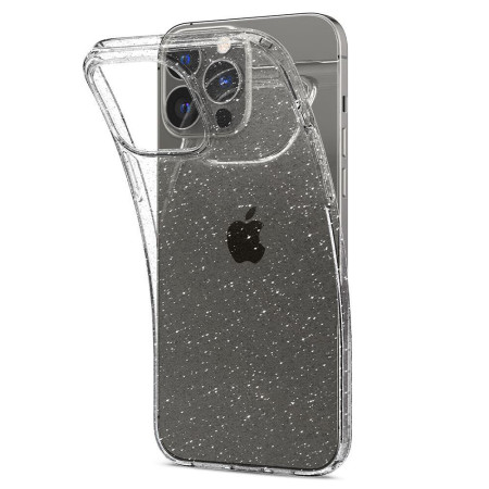 Husa Glitter Liquid Crystal compatibila cu Apple iPhone 13 Pro, Sclipici HTPMAG, Clear 12.4532