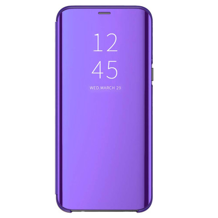 Husa Kickstand Mirror, Functie Stand, Capac translucid, Design elegant, Huawei Mate 20 Lite ,Lila