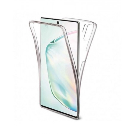 Husa 360 compatibila cu Samsung Galaxy Note 10 Full Body (Fata TPU si Spate PC), HTP®, Transparent