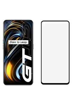 Folie sticla securizata pentru Realme GT 5G, CFP1,Compatibila cu Huse,Full Glue,Lipire Completa,9H,HTPMAG,Neagra