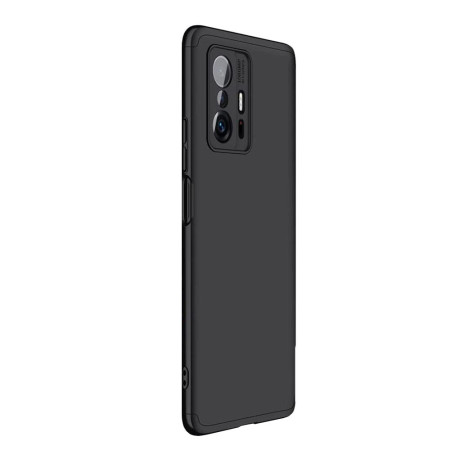 Husa Full Optim Cover 360° compatibila cu XiaoMi Mi 11T/11T Pro, Fata/Spate si Folie, PC Shockproof, YueEr HTPMAG®, Negru
