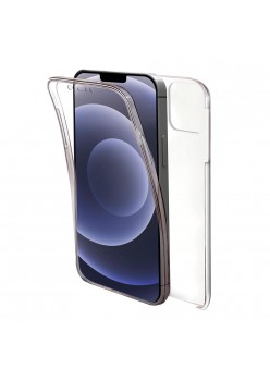 Husa 360 compatibila cu Apple Iphone 14 Plus, Full Body, Fata TPU si Spate PC, HTPMAG, Transparent 12.213
