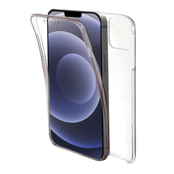 Husa 360 compatibila cu Apple Iphone 14 Plus, Full Body, Fata TPU si Spate PC, HTPMAG, Transparent 12.213