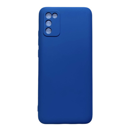 Husa din silicon cu protectie la camere si microfibra pe interior, compatibila cu Samsung Galaxy A02s / A03s / F02s / Albastru