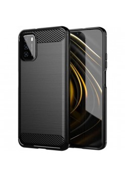 Carcasa TECH-PROTECT TPUCARBON compatibil cu Xiaomi Poco M3 Black